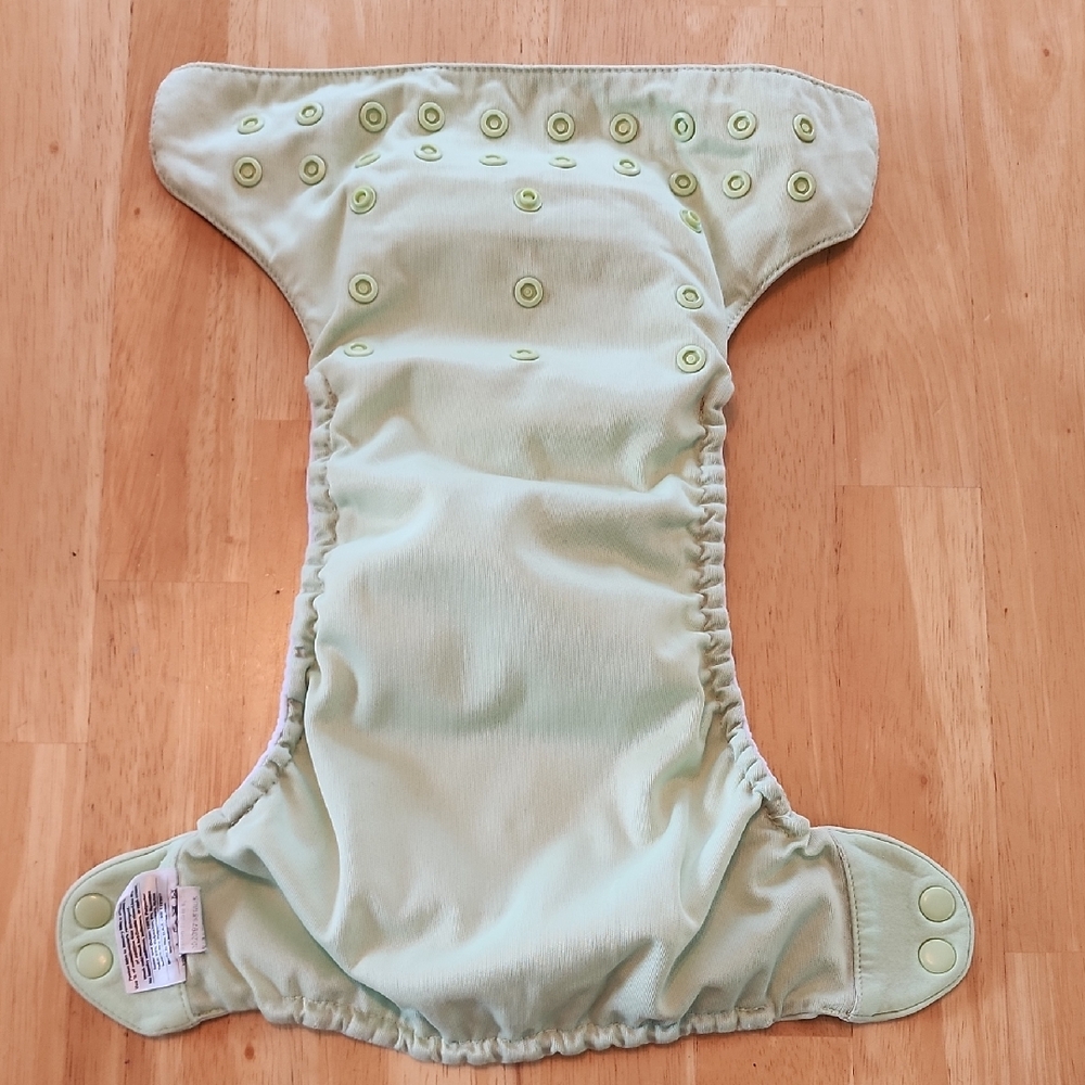 BumGenius Light Green Diaper Cover